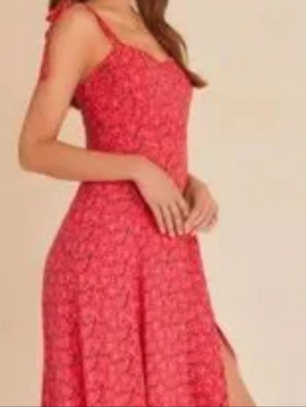 Vici Tie Strap Scarlet Dress In Size M